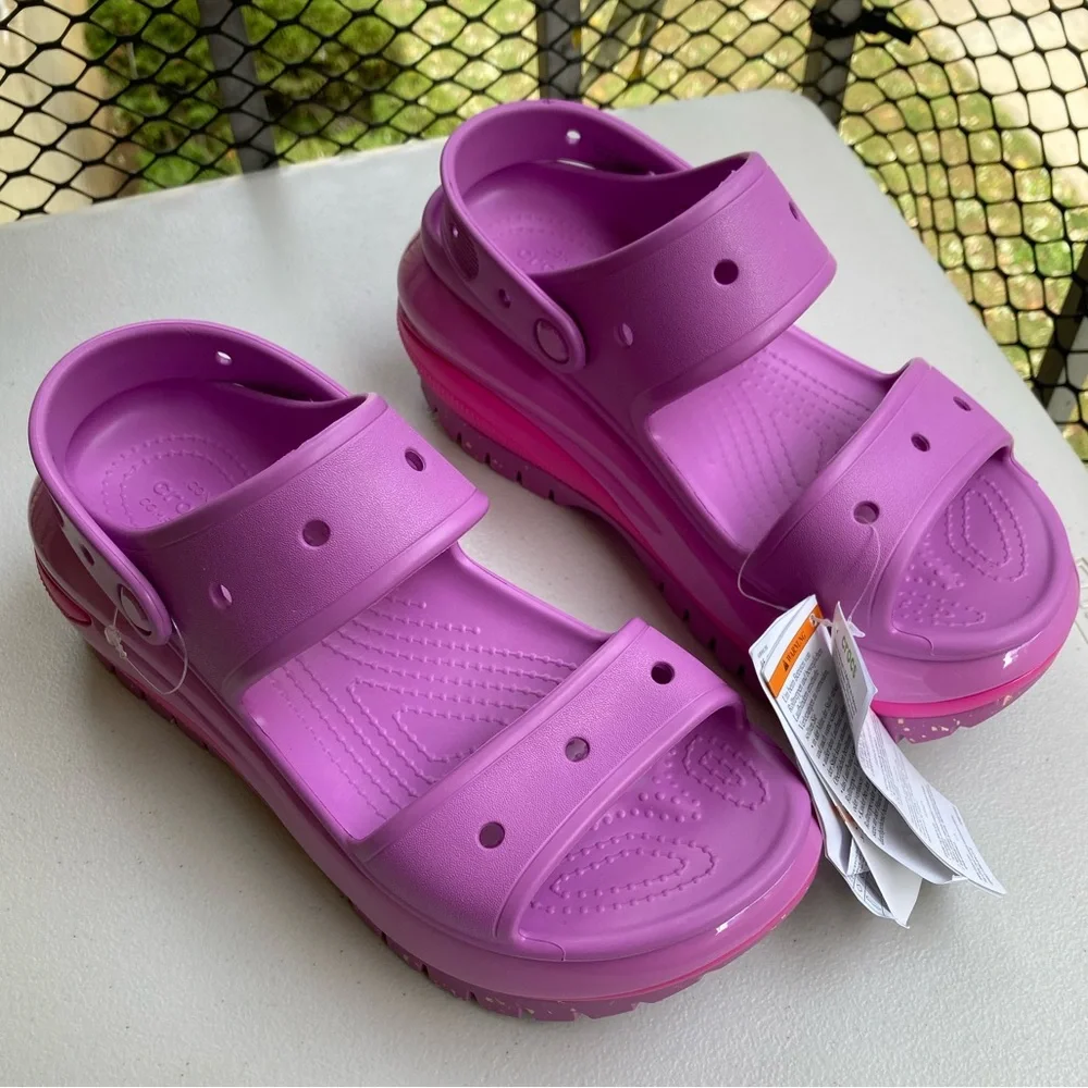 Crocs Mega Crush Platform Sandal Bubble Purple Pink NEW WITH TAGS